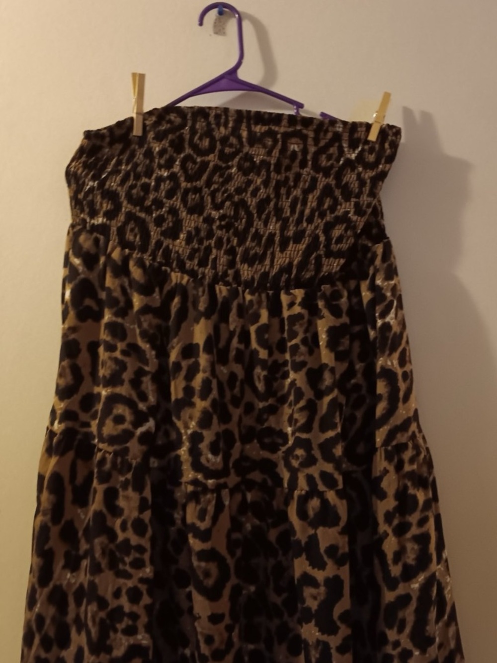 SHEIN Brown and Black Leopard Print Maxi Dress